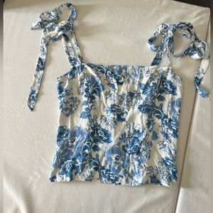 Reformation Ellora Top with tie straps, new w/tags on